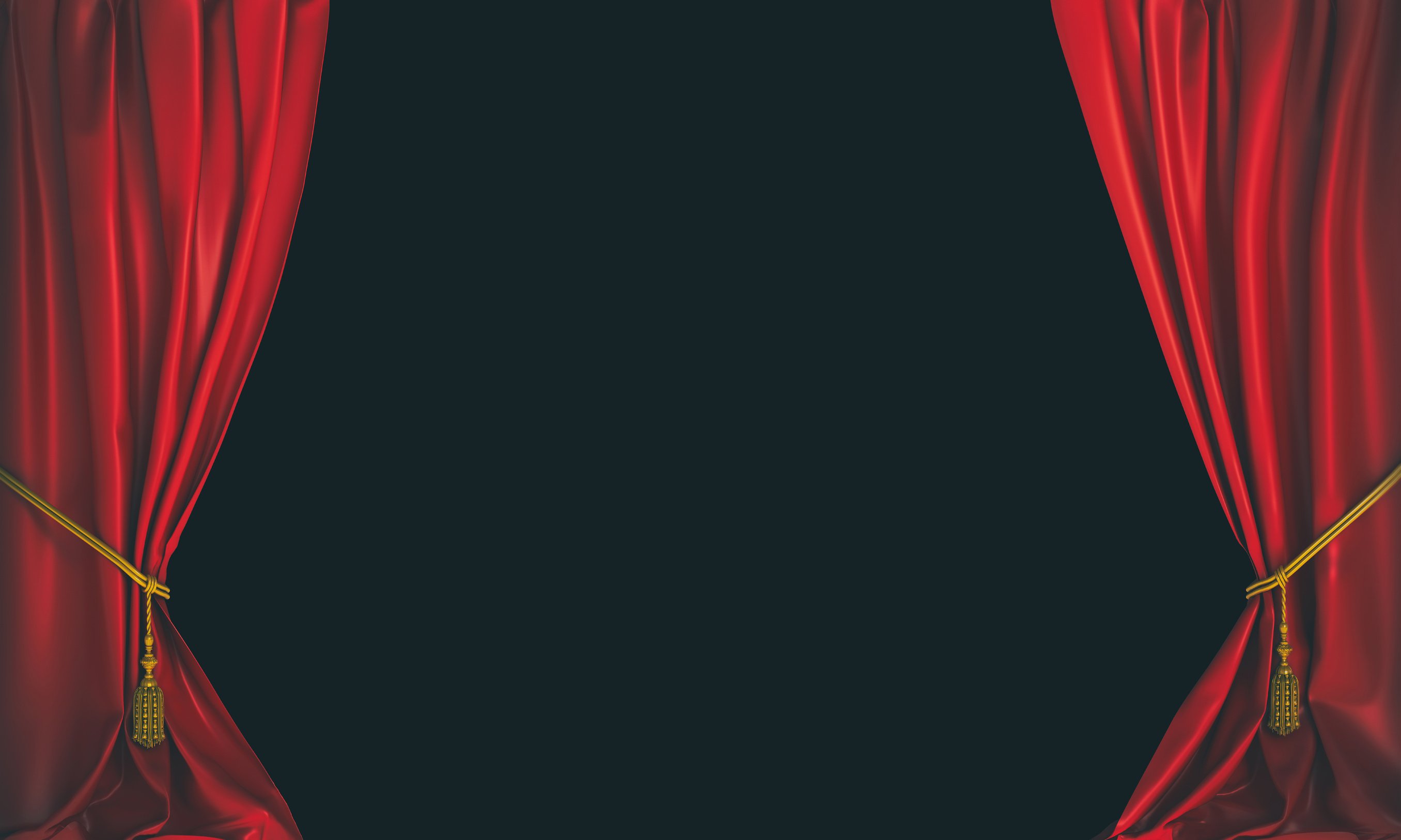 red curtains background